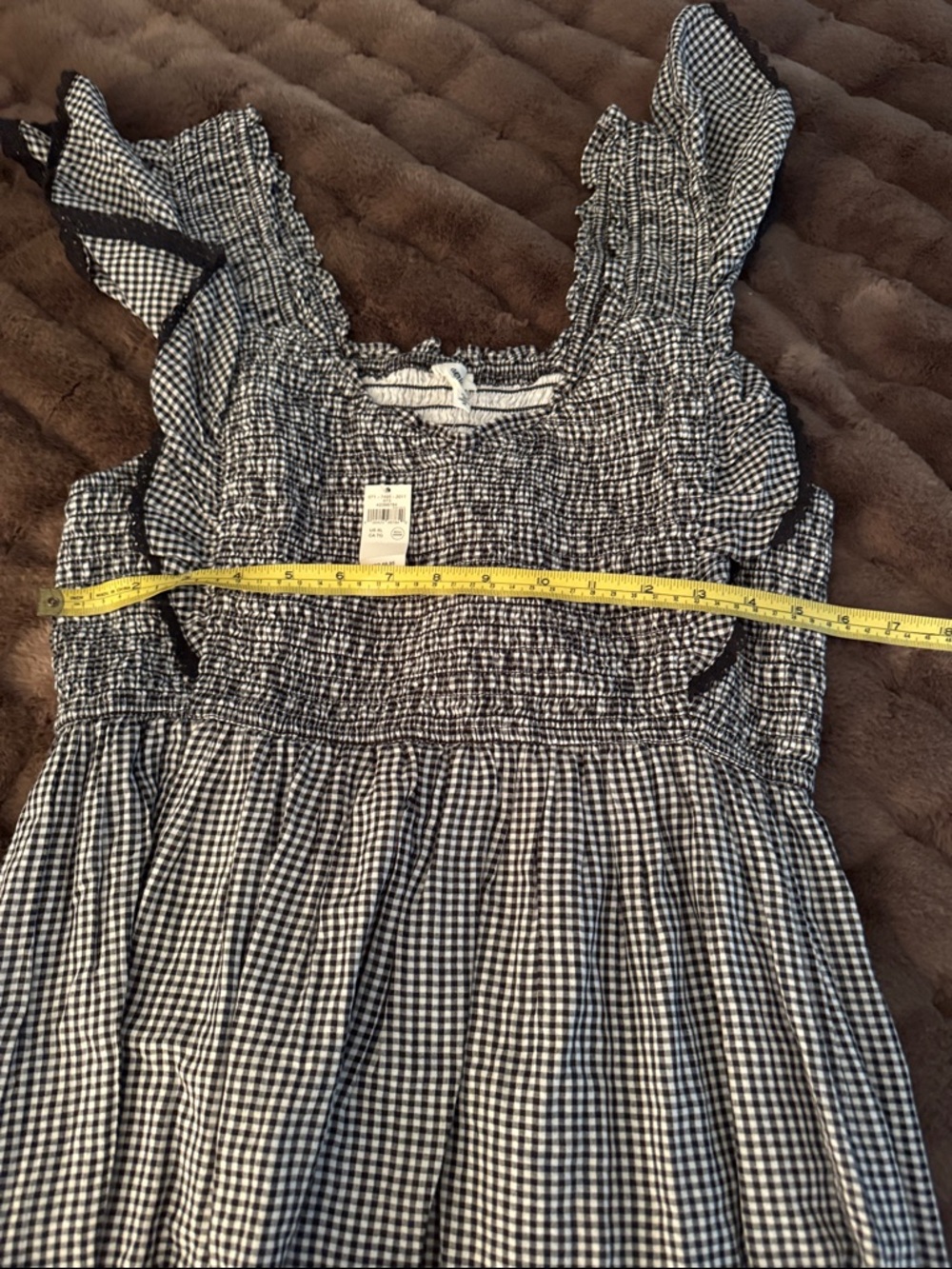 aerie Black and White Gingham Maxi Dress - Picture 3 of 4